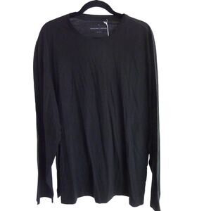 NWT Everlane Black Long Sleeve Cotton T Shirt XXL Tee Crew Neck
